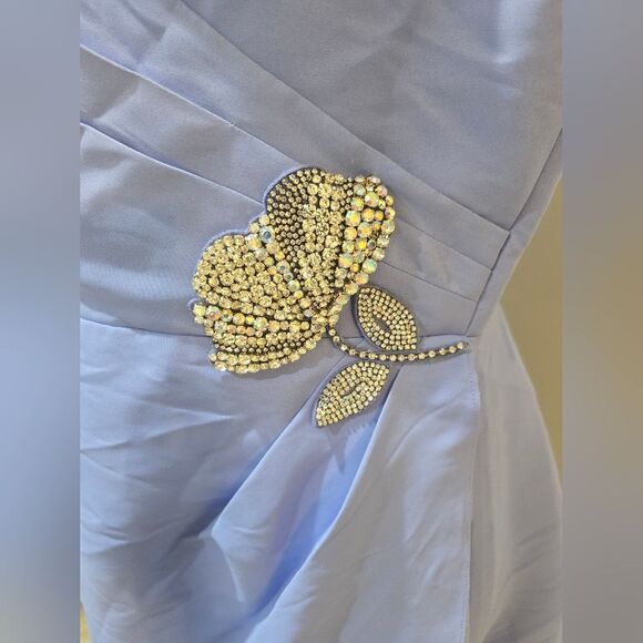 Sachin & Babi Abby Draped Tulip Gown NWT size 12 Periwinkle Purple - Picture 5 of 6